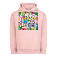 Pigment Salmon Lets Get Loaded Urban Hoodie - CowhideDigitalArt