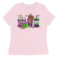 Bubblegum Pink mardi gras coffee Ladies Tee - Jasminsmagicworld