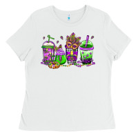White mardi gras coffee Ladies Tee - Jasminsmagicworld