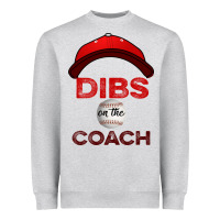 Heather Grey Dibs On The Coach Baseball Heavyweight Sweatshirt - Bettercallsaul