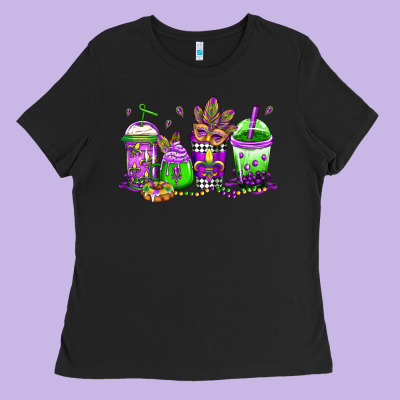 Mardi Gras Coffee Ladies Tee Designed By Jasminsmagicworld