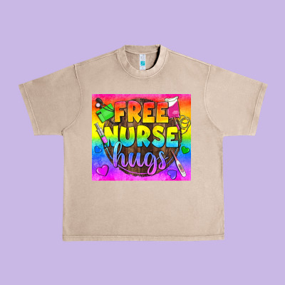 Free Nurse Hugs Lgbtq+ Tumbler Urban Heavy Tee Designed By Bundleandbundleshop