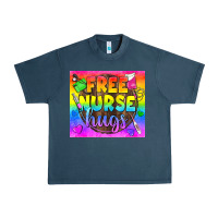 Midnight Navy Free Nurse Hugs LGBTQ+ Tumbler Urban Heavy Tee - BundleAndBundleShop