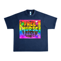 Navy Free Nurse Hugs LGBTQ+ Tumbler Urban Heavy Tee - BundleAndBundleShop