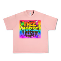 Salmon Free Nurse Hugs LGBTQ+ Tumbler Urban Heavy Tee - BundleAndBundleShop