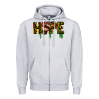 Heather Grey hope juneteenth Zipper Hoodie - CowGirlArtShop