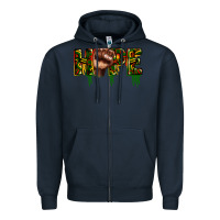 Navy hope juneteenth Zipper Hoodie - CowGirlArtShop