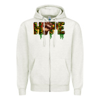 Oatmeal Heather hope juneteenth Zipper Hoodie - CowGirlArtShop