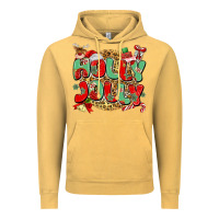 Vintage Mustard holly jolly christmas Vintage Hoodie - MaliasSmallBusiness