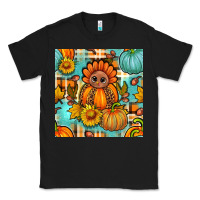 Black thanksgiving turkey with tartan seamless pattern bbs Classic Tee - BundleAndBundleShop