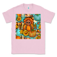 Bubblegum Pink thanksgiving turkey with tartan seamless pattern bbs Classic Tee - BundleAndBundleShop