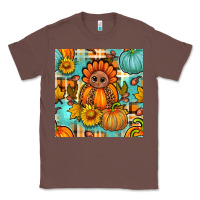 Chestnut thanksgiving turkey with tartan seamless pattern bbs Classic Tee - BundleAndBundleShop