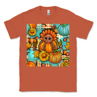 Copper thanksgiving turkey with tartan seamless pattern bbs Classic Tee - BundleAndBundleShop