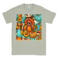Matcha thanksgiving turkey with tartan seamless pattern bbs Classic Tee - BundleAndBundleShop