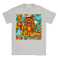 Moon Dust thanksgiving turkey with tartan seamless pattern bbs Classic Tee - BundleAndBundleShop