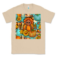 Mushroom thanksgiving turkey with tartan seamless pattern bbs Classic Tee - BundleAndBundleShop
