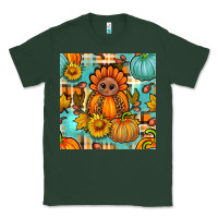 Sports Green thanksgiving turkey with tartan seamless pattern bbs Classic Tee - BundleAndBundleShop