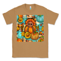 Toasted Coconut thanksgiving turkey with tartan seamless pattern bbs Classic Tee - BundleAndBundleShop