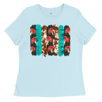 Baby Blue ladybug brushstrokes  2 Ladies Tee - BarkalooDesign