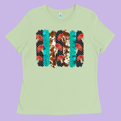 Ladybug Brushstrokes  2 Ladies Tee Designed By Barkaloodesign