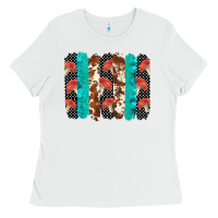 White ladybug brushstrokes  2 Ladies Tee - BarkalooDesign