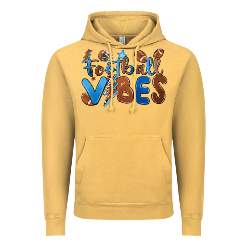 Football Vibes Vintage Hoodie by MaliasSmallBusiness | Teevron