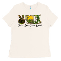 Bone peace love green lizard Ladies Tee - LillyAllenDesigns