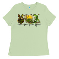 Matcha peace love green lizard Ladies Tee - LillyAllenDesigns