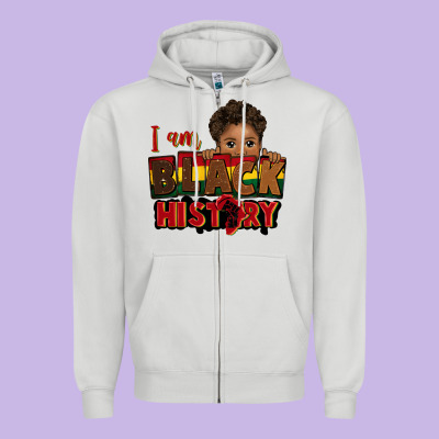 I Am Black History Black Boy Peekaboo Juneteenth Zipper Hoodie Designed By Cowgirlartshop