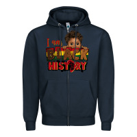 Navy i am black history black boy peekaboo juneteenth Zipper Hoodie - CowGirlArtShop