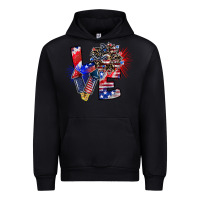 Black patriotic Love Urban Hoodie - CowhideDigitalArt