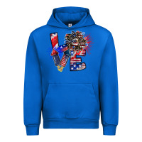 Cobalt patriotic Love Urban Hoodie - CowhideDigitalArt