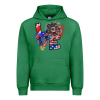 Emerald patriotic Love Urban Hoodie - CowhideDigitalArt
