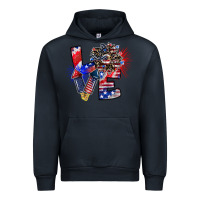 Navy patriotic Love Urban Hoodie - CowhideDigitalArt