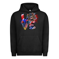 Pigment Black patriotic Love Urban Hoodie - CowhideDigitalArt