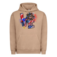 Pigment Burro patriotic Love Urban Hoodie - CowhideDigitalArt
