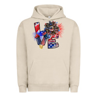 Pigment French Oak patriotic Love Urban Hoodie - CowhideDigitalArt