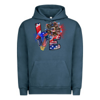 Pigment Midnight Navy patriotic Love Urban Hoodie - CowhideDigitalArt