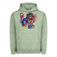 Pigment Oil Green patriotic Love Urban Hoodie - CowhideDigitalArt