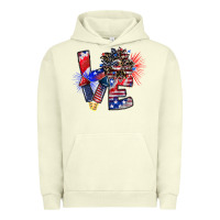 Pigment Pistachio patriotic Love Urban Hoodie - CowhideDigitalArt