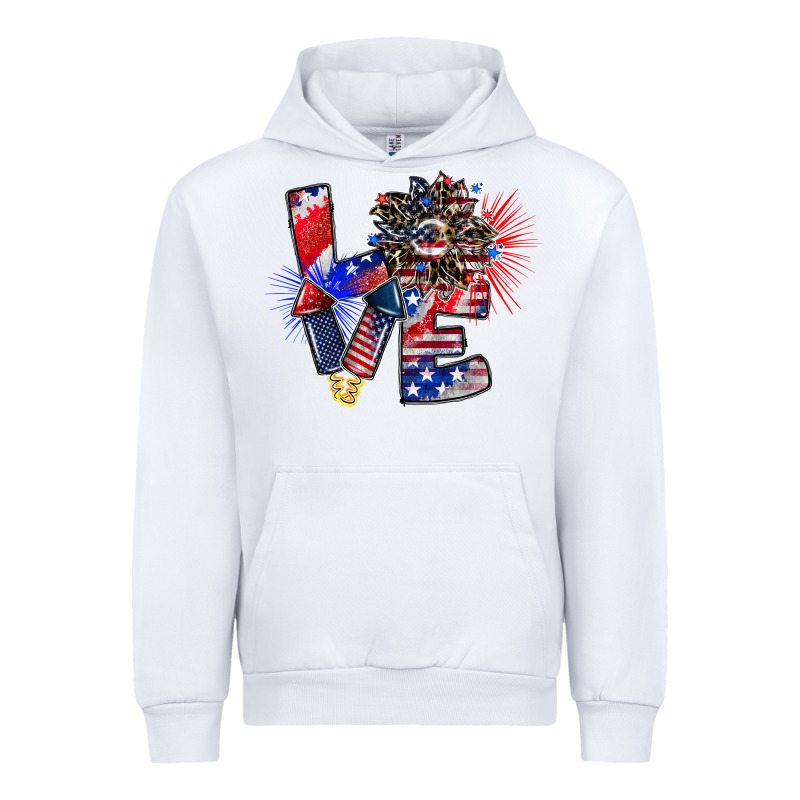 Patriotic Love Urban Hoodie by CowhideDigitalArt | Teevron