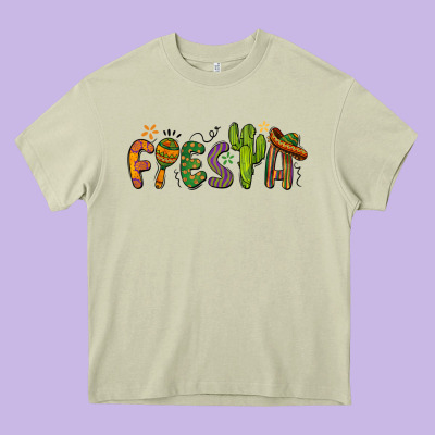 Fiesta Cinco De Mayo Heavy Core Tee Designed By Barkaloodesign