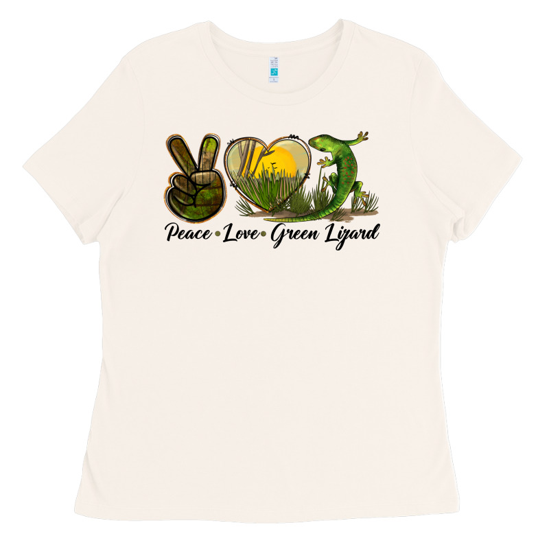 Peace Love Green Lizard Ladies Tee by LillyAllenDesigns | Teevron
