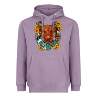 Lavender western leopard cowhide cow horseshoe Heavyweight Hoodie - OliviaCreatesArt
