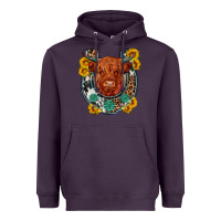 Plum western leopard cowhide cow horseshoe Heavyweight Hoodie - OliviaCreatesArt