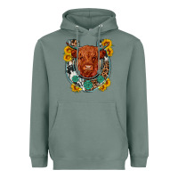 Sage western leopard cowhide cow horseshoe Heavyweight Hoodie - OliviaCreatesArt
