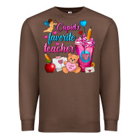 Chestnut Cupid's Favorite Teacher Valentine's Day Frappe Premium Sweatshirt - FaDigitalArtStudio
