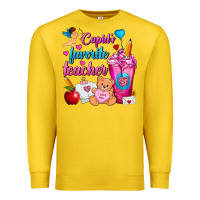 Lemon Cupid's Favorite Teacher Valentine's Day Frappe Premium Sweatshirt - FaDigitalArtStudio