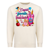 Sandshell Cupid's Favorite Teacher Valentine's Day Frappe Premium Sweatshirt - FaDigitalArtStudio