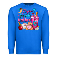 True Royal Cupid's Favorite Teacher Valentine's Day Frappe Premium Sweatshirt - FaDigitalArtStudio